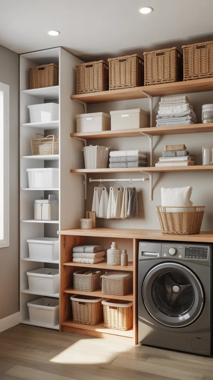 Laundry Room Shelves Ideas 2026: Stylish, Functional & Space-Saving Inspiration