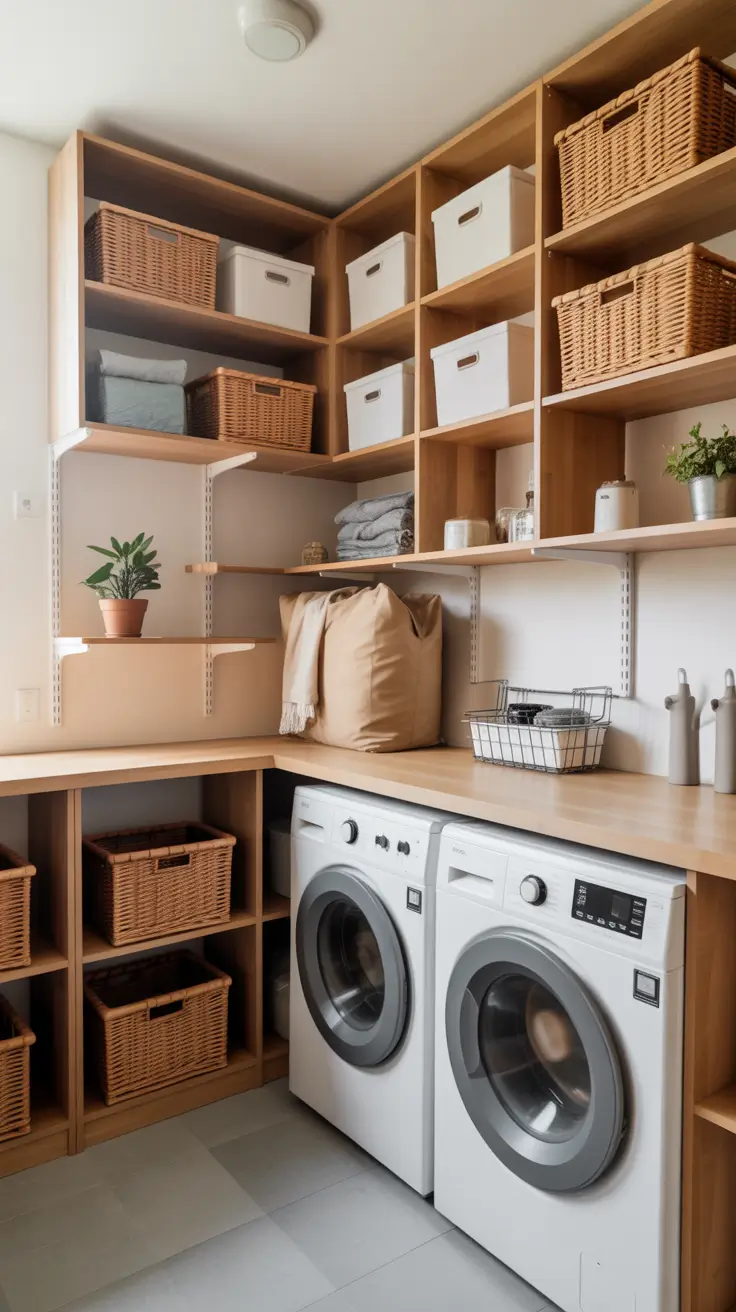 Laundry Room Shelves Ideas 2026: Stylish, Functional & Space-Saving Inspiration