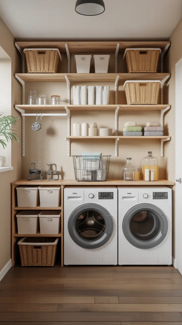 Laundry Room Shelves Ideas 2026: Stylish, Functional & Space-Saving Inspiration