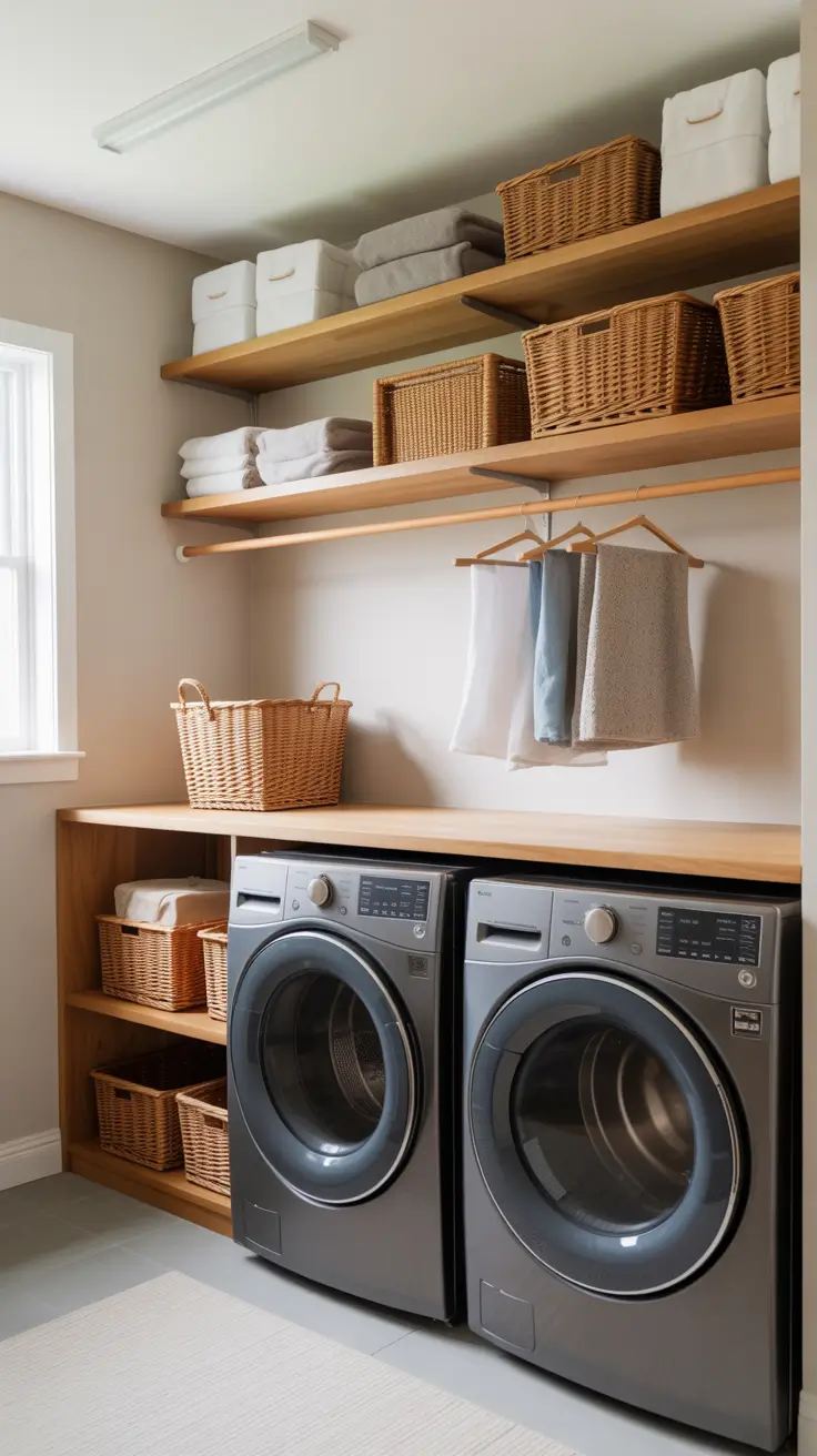 Laundry Room Shelves Ideas 2026: Stylish, Functional & Space-Saving Inspiration