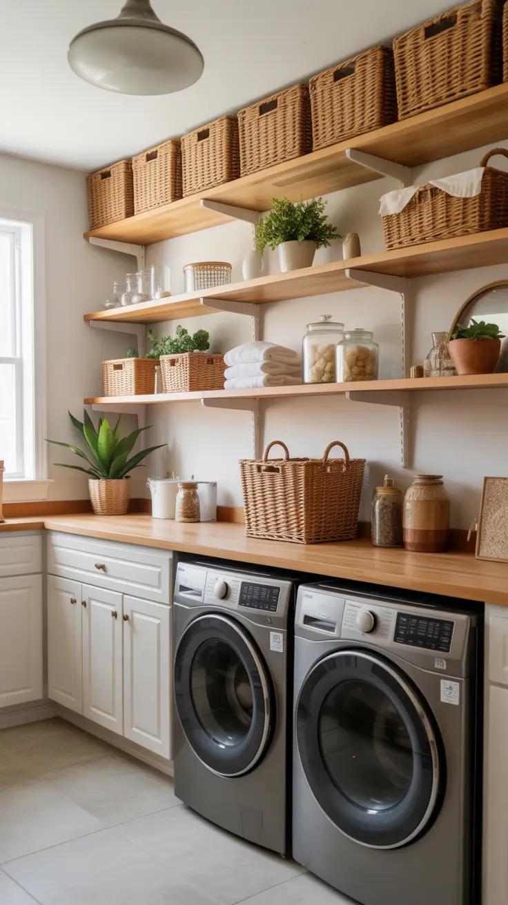 Laundry Room Shelves Ideas 2026: Stylish, Functional & Space-Saving Inspiration