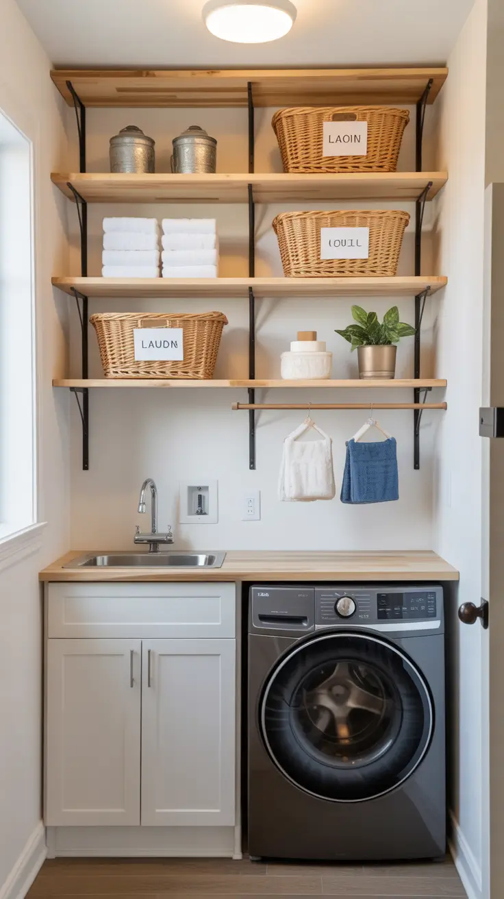 Laundry Room Shelves Ideas 2026: Stylish, Functional & Space-Saving Inspiration