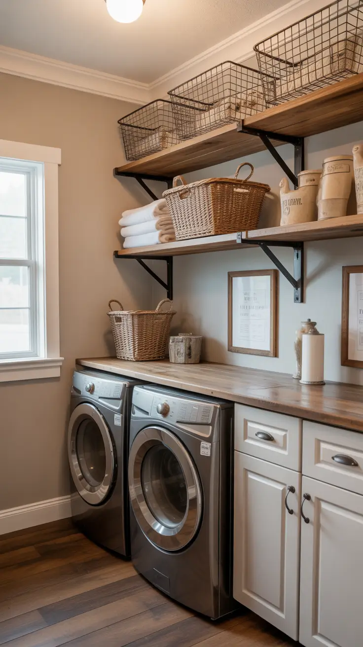 Laundry Room Shelves Ideas 2026: Stylish, Functional & Space-Saving Inspiration