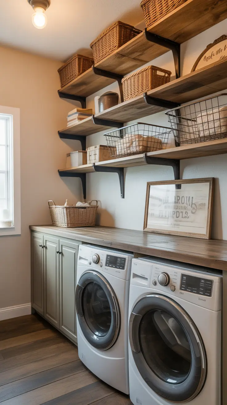 Laundry Room Shelves Ideas 2026: Stylish, Functional & Space-Saving Inspiration