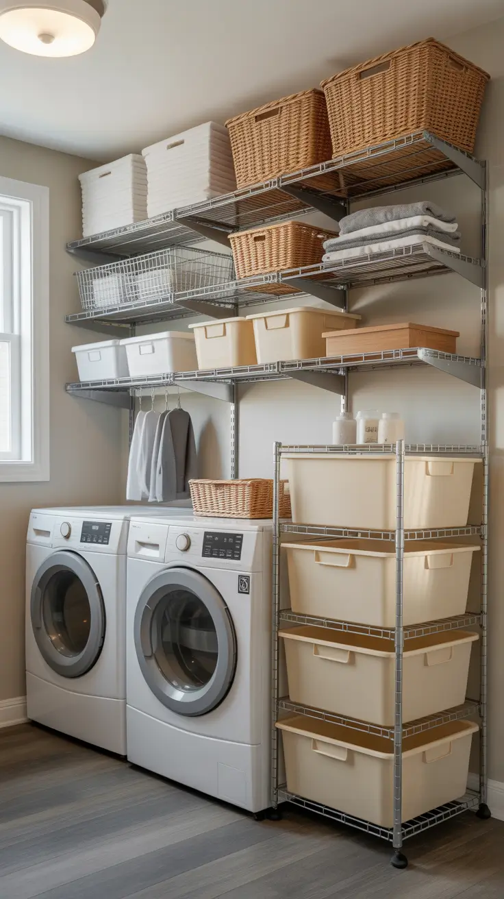 Laundry Room Shelves Ideas 2026: Stylish, Functional & Space-Saving Inspiration