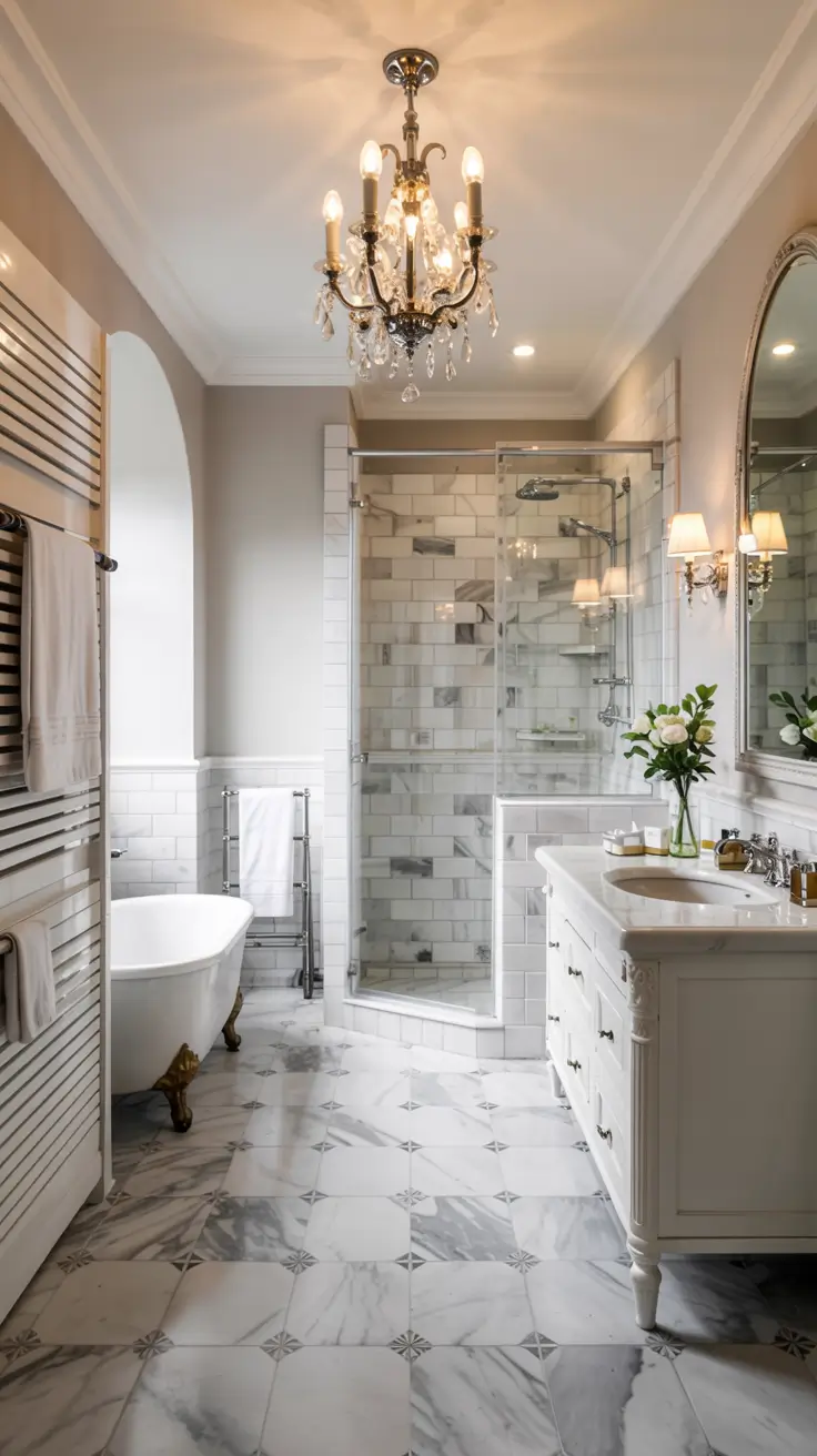 Bathroom Floor Tile Ideas 2026: Timeless, Modern & Patterned Designs