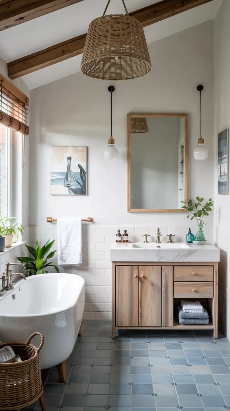 Bathroom Floor Tile Ideas 2026: Timeless, Modern & Patterned Designs