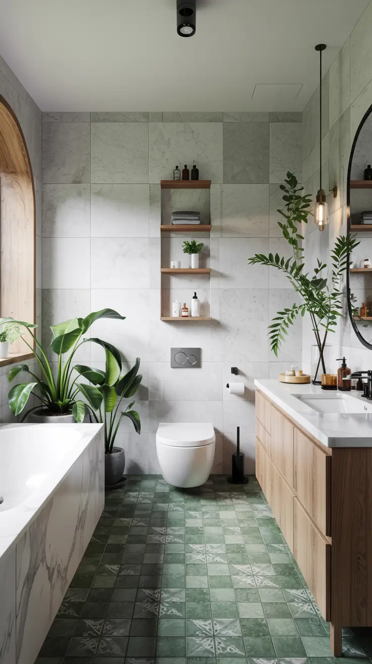 Bathroom Floor Tile Ideas 2026: Timeless, Modern & Patterned Designs