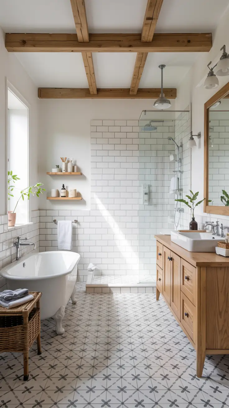 Bathroom Floor Tile Ideas 2026: Timeless, Modern & Patterned Designs