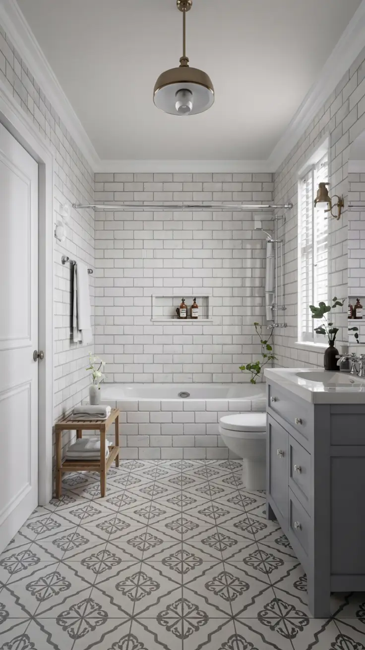 Bathroom Floor Tile Ideas 2026: Timeless, Modern & Patterned Designs