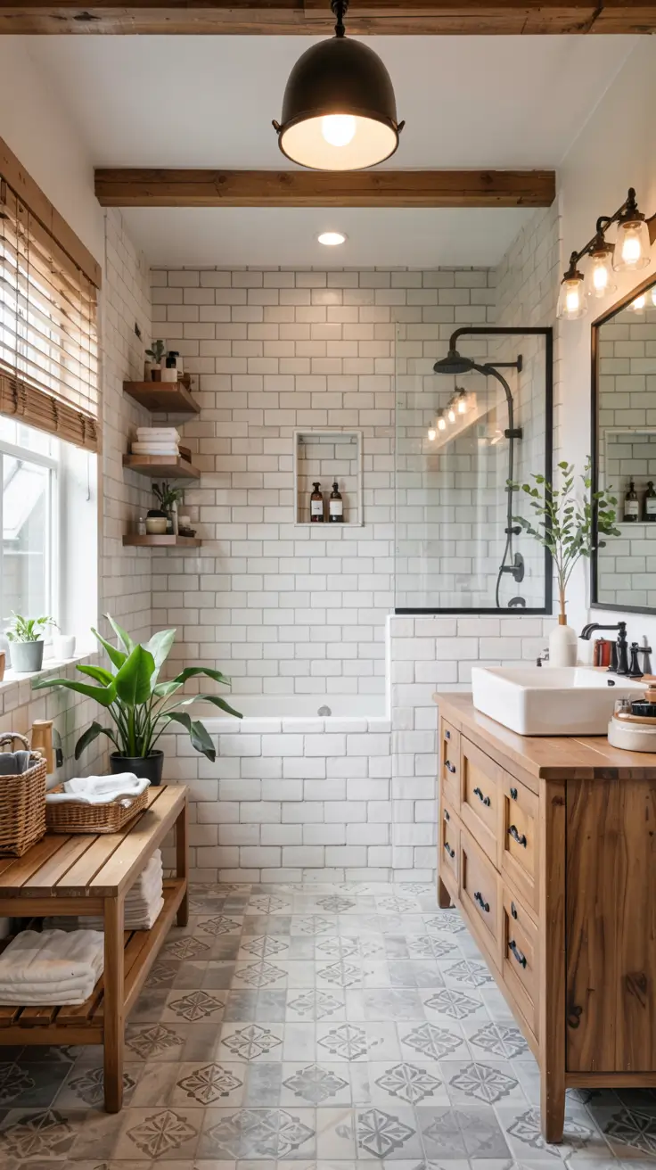 Bathroom Floor Tile Ideas 2026: Timeless, Modern & Patterned Designs