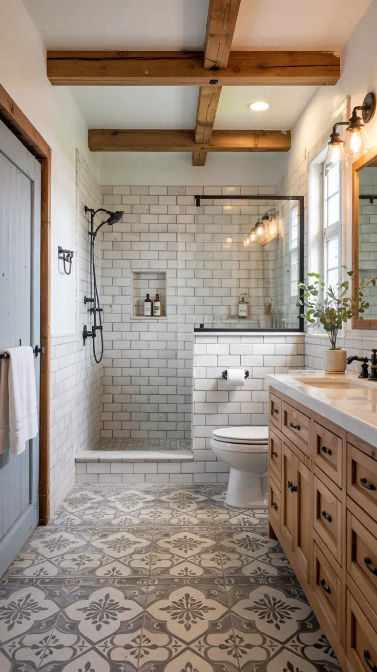 Bathroom Floor Tile Ideas 2026: Timeless, Modern & Patterned Designs