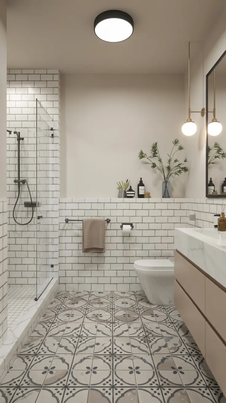 Bathroom Floor Tile Ideas 2026: Timeless, Modern & Patterned Designs