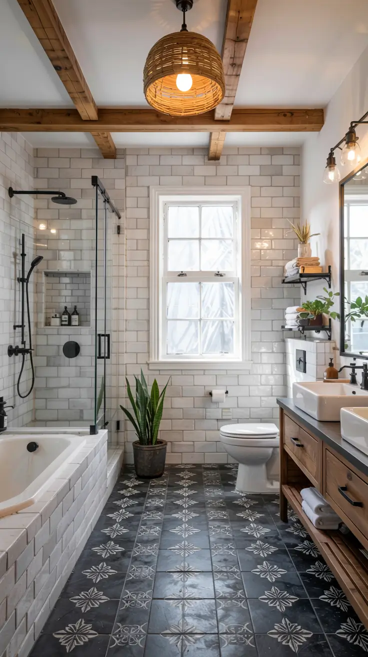 Bathroom Floor Tile Ideas 2026: Timeless, Modern & Patterned Designs