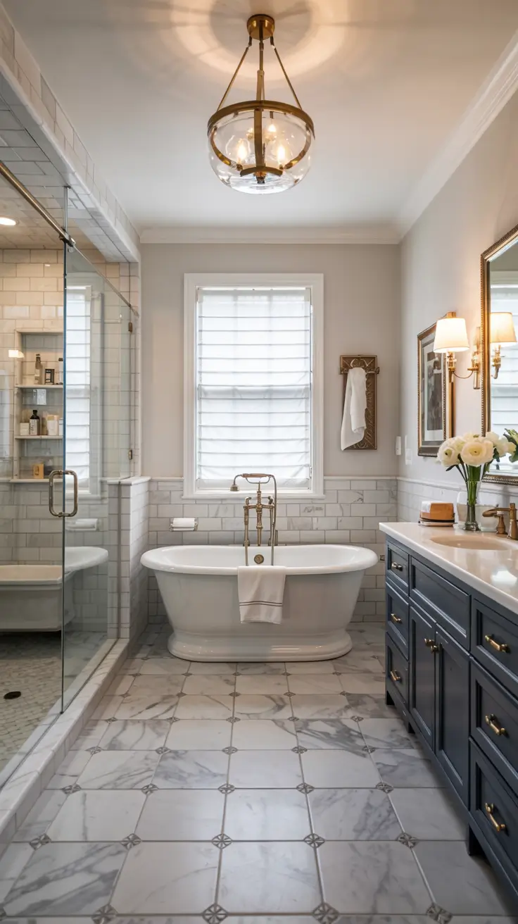 Bathroom Floor Tile Ideas 2026: Timeless, Modern & Patterned Designs