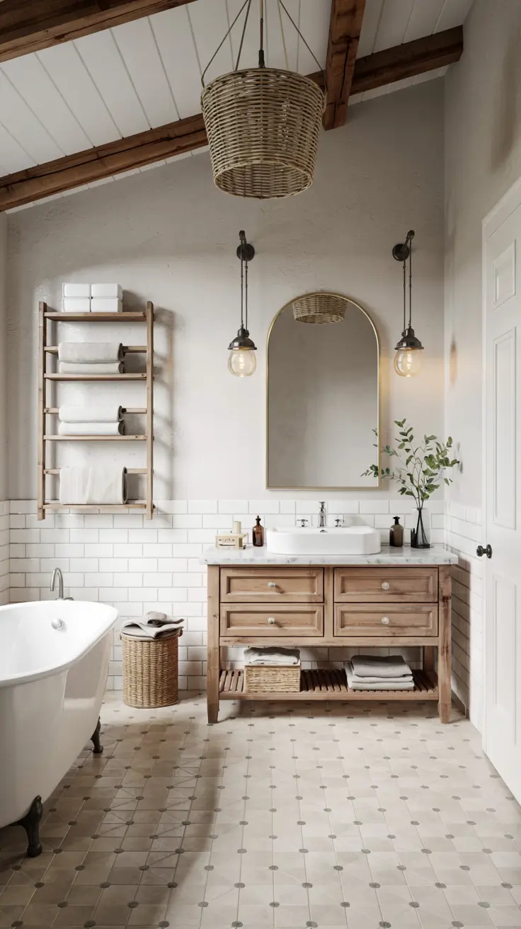 Bathroom Floor Tile Ideas 2026: Timeless, Modern & Patterned Designs