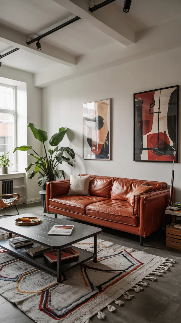 Leather Sofa Ideas 2026: Stylish Living Room & Cozy Interior Inspiration