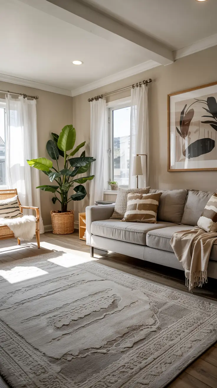 Living Room Carpet Ideas 2026: Modern Area Rugs, Wall-to-Wall & Cozy Color Trends