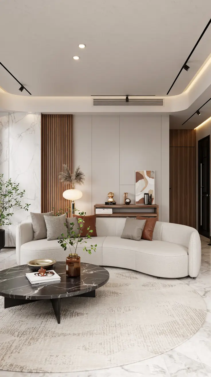 Round Table Living Room Ideas 2026: Modern Coffee Table Decor & Styling