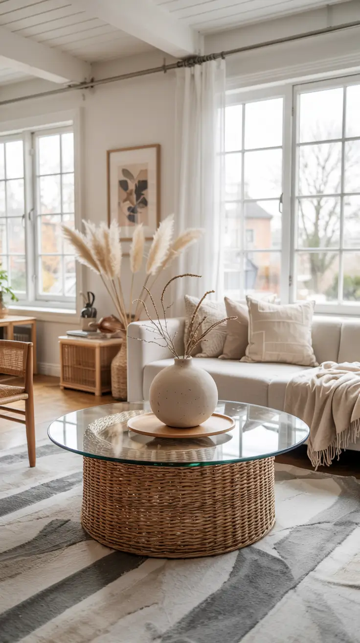 Round Table Living Room Ideas 2026: Modern Coffee Table Decor & Styling