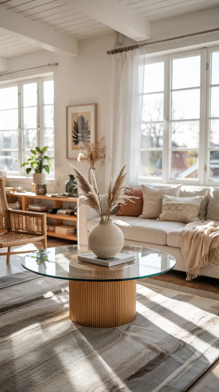 Round Table Living Room Ideas 2026: Modern Coffee Table Decor & Styling