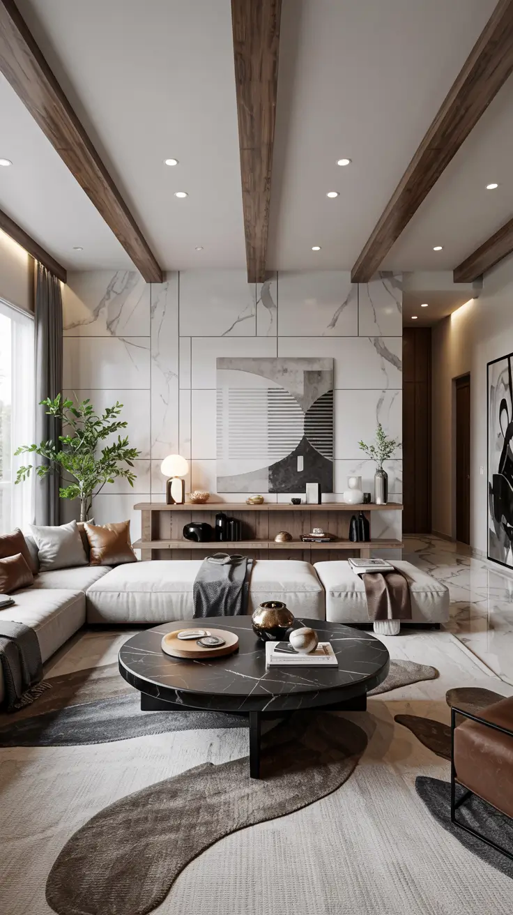 Round Table Living Room Ideas 2026: Modern Coffee Table Decor & Styling