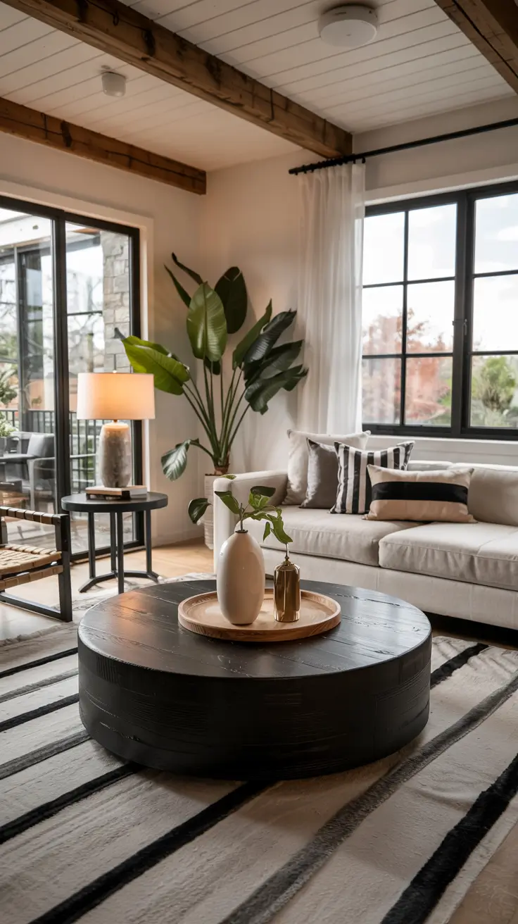 Round Table Living Room Ideas 2026: Modern Coffee Table Decor & Styling