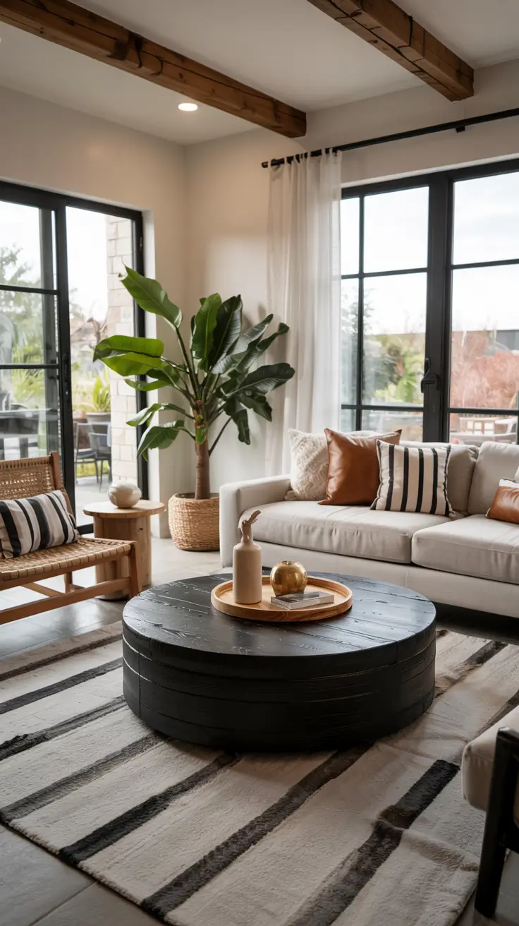 Round Table Living Room Ideas 2026: Modern Coffee Table Decor & Styling