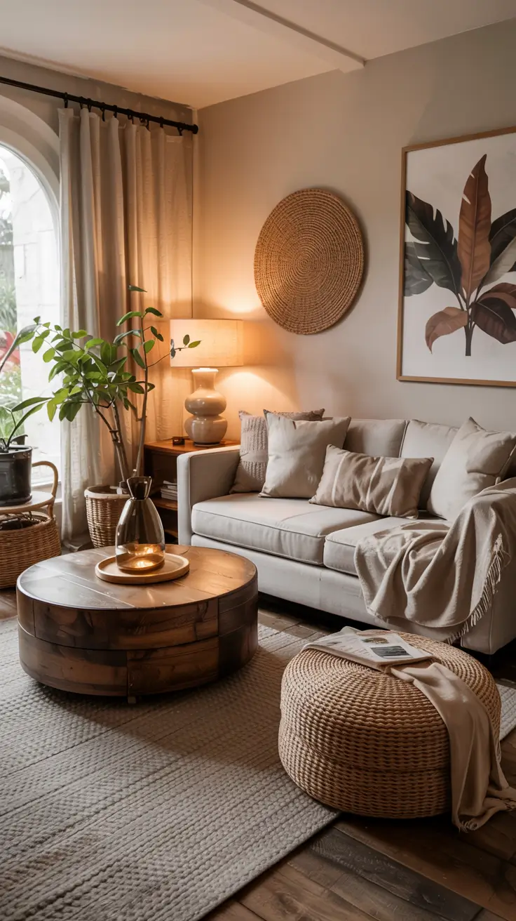 Round Table Living Room Ideas 2026: Modern Coffee Table Decor & Styling