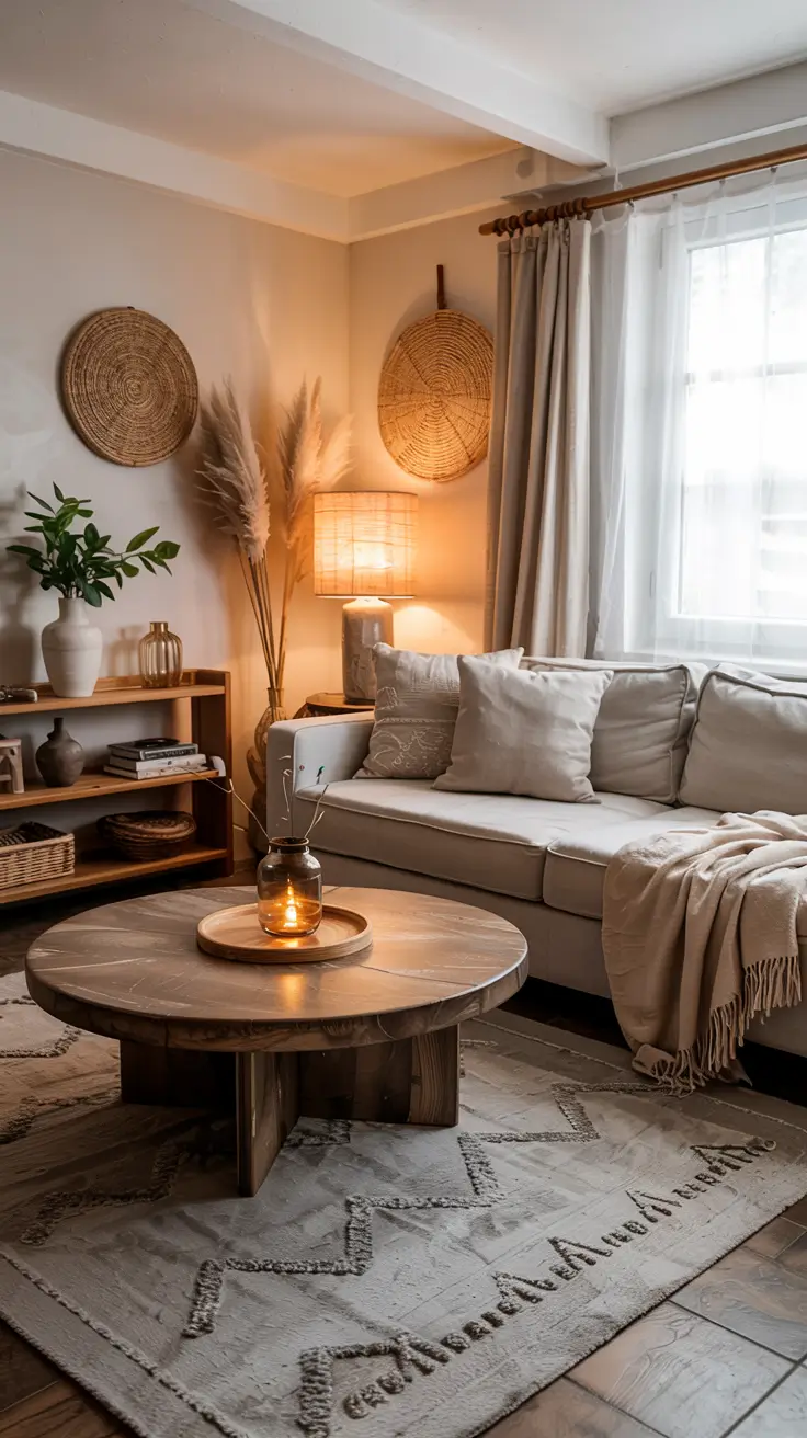 Round Table Living Room Ideas 2026: Modern Coffee Table Decor & Styling