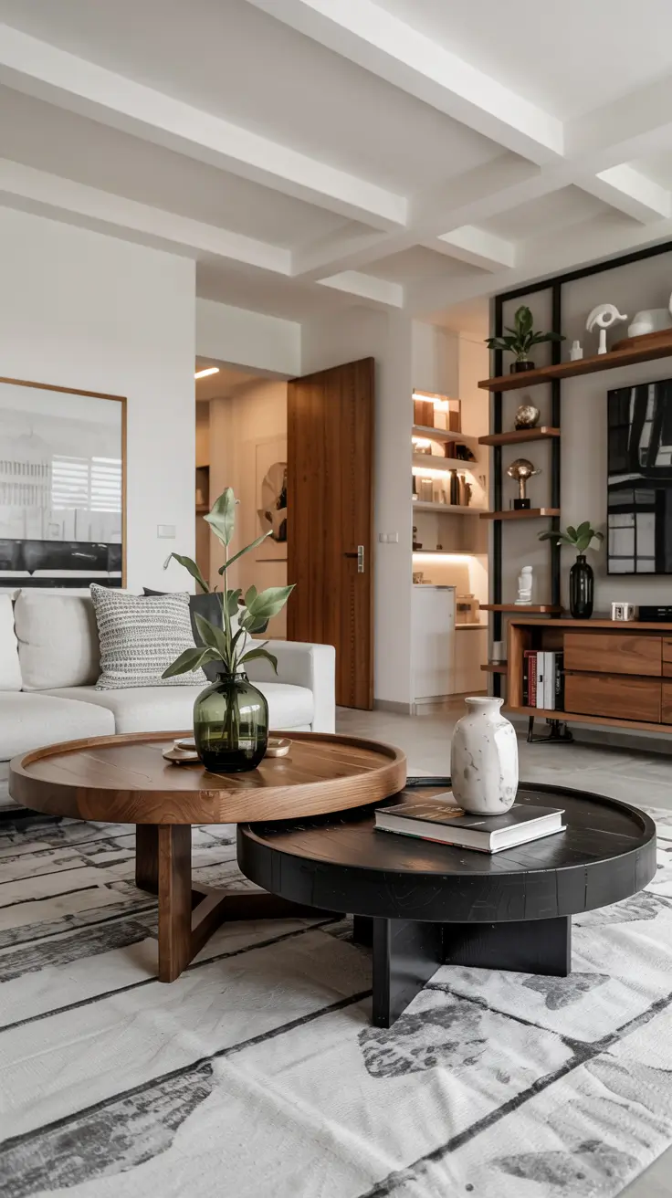 Round Table Living Room Ideas 2026: Modern Coffee Table Decor & Styling