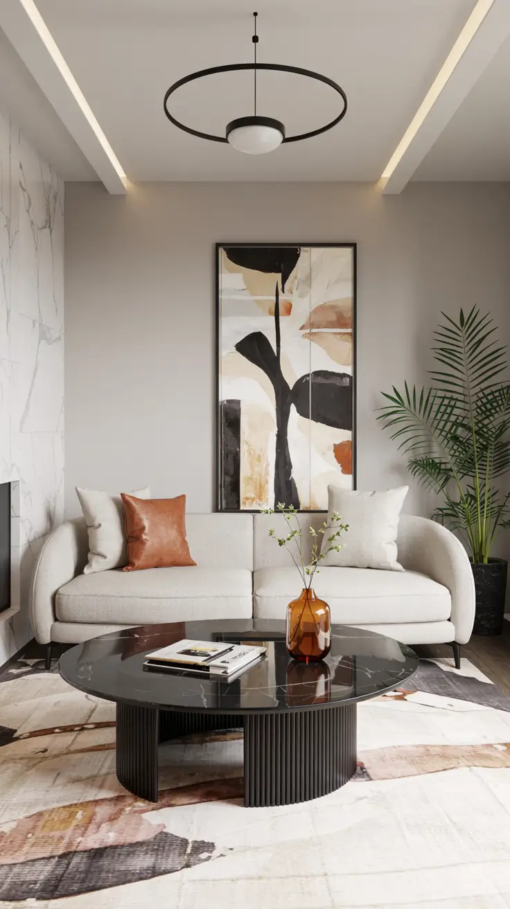 Round Table Living Room Ideas 2026: Modern Coffee Table Decor & Styling