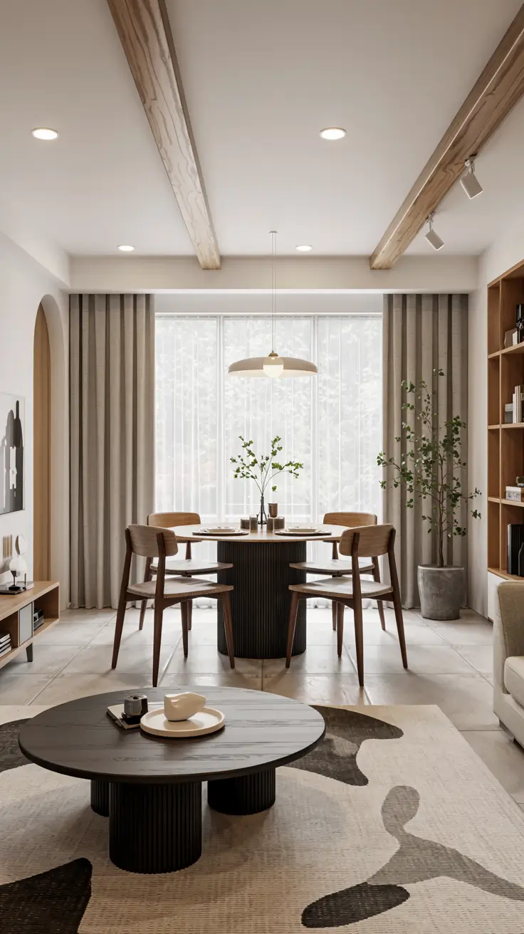 Round Table Living Room Ideas 2026: Modern Coffee Table Decor & Styling