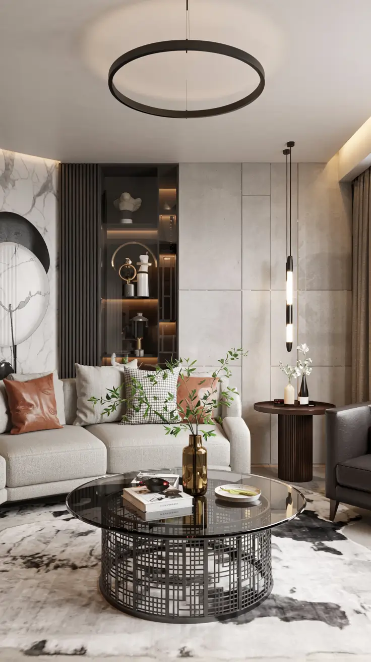 Round Table Living Room Ideas 2026: Modern Coffee Table Decor & Styling