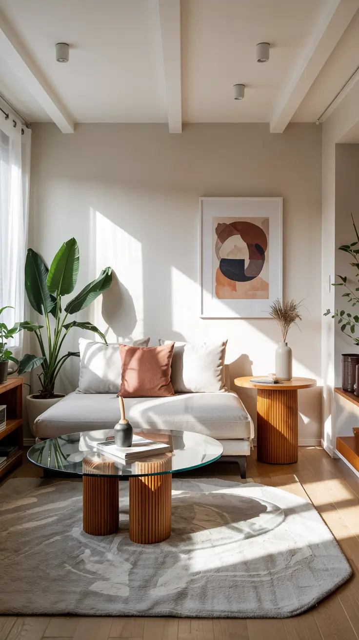 Round Table Living Room Ideas 2026: Modern Coffee Table Decor & Styling