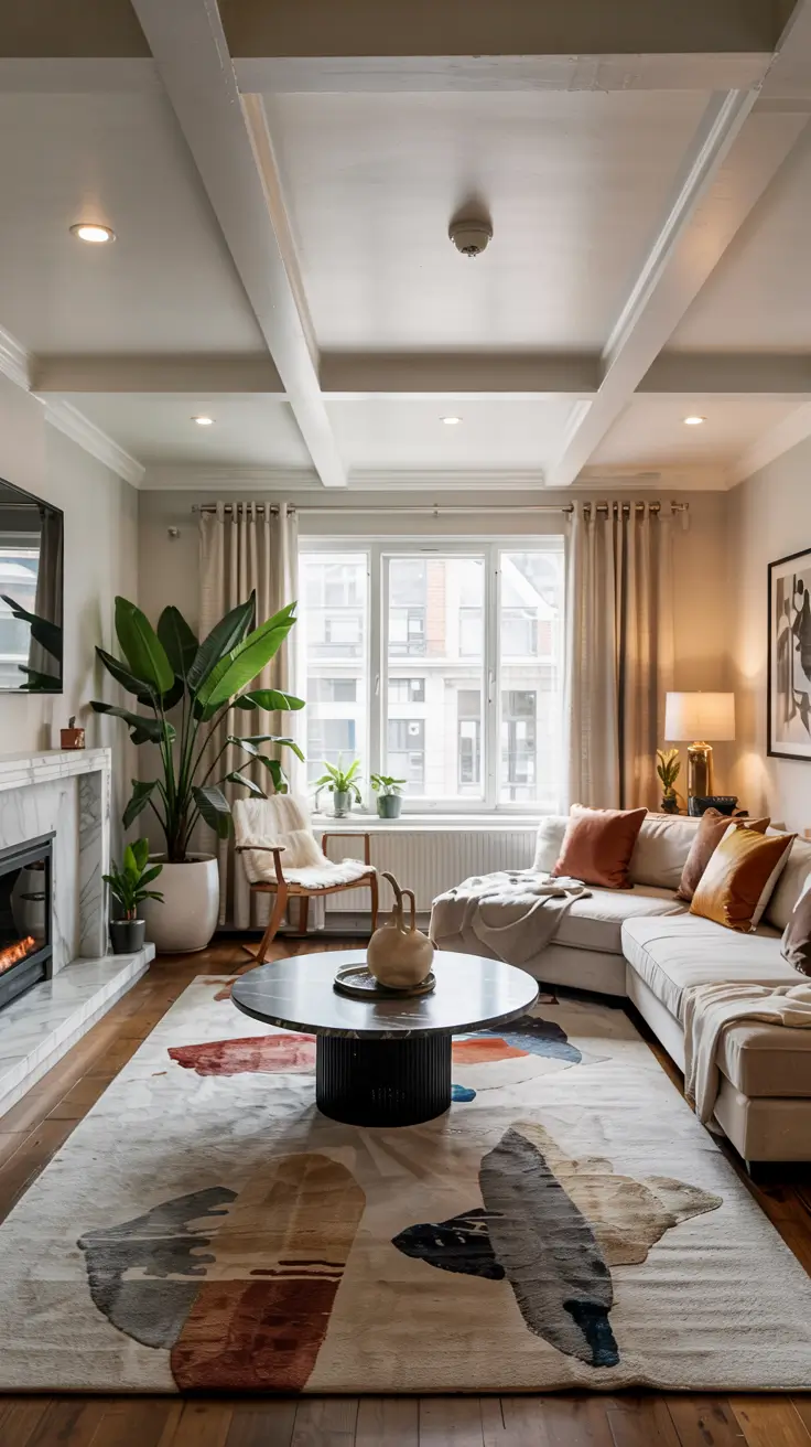 Round Table Living Room Ideas 2026: Modern Coffee Table Decor & Styling