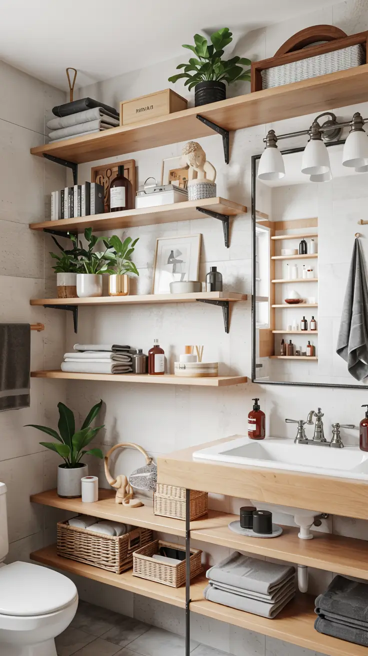 Bathroom Shelves Ideas 2026: Creative, Modern & Space-Saving Storage Solutions