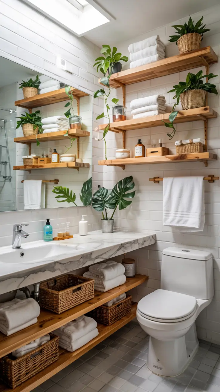 Bathroom Shelves Ideas 2026: Creative, Modern & Space-Saving Storage Solutions