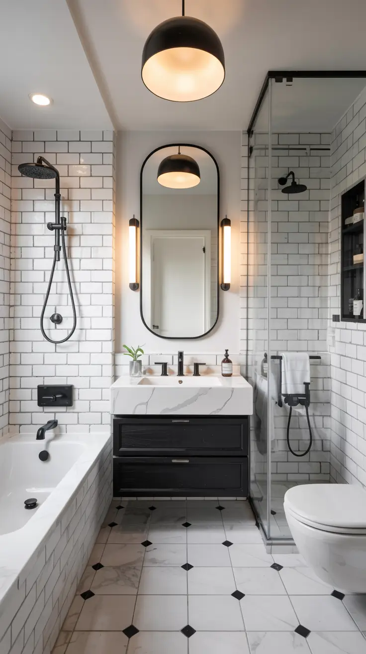Black and White Bathroom Ideas 2026: Modern, Minimalist & Luxury Decor