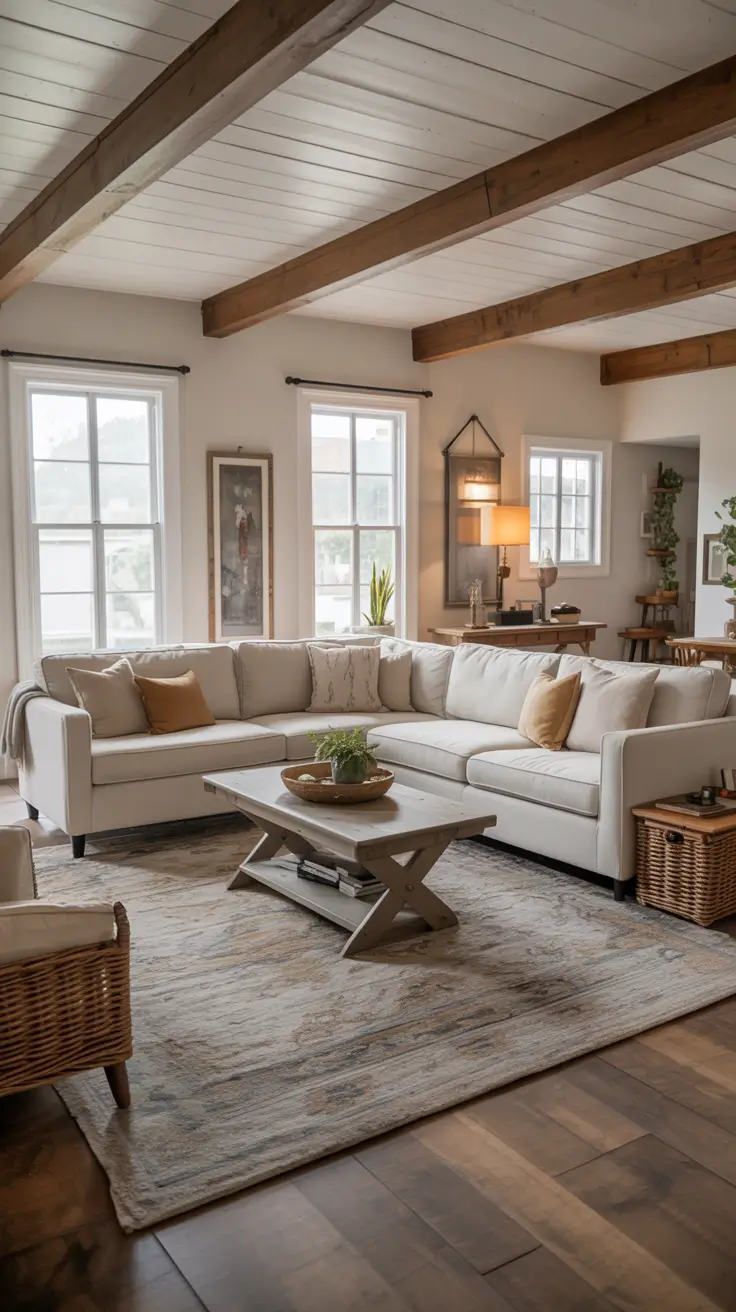 Farmhouse Living Room Ideas 2026: Cozy, Modern & Rustic Inspiration
