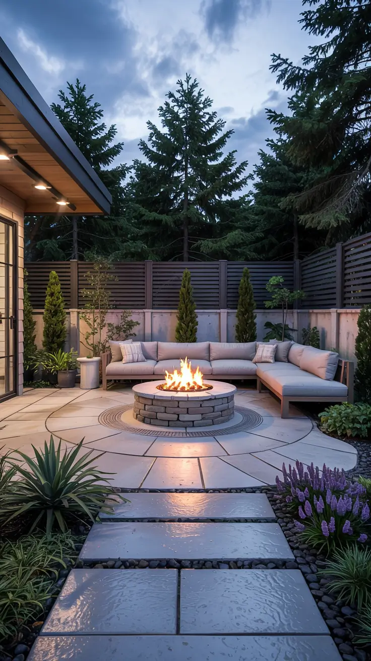 Patio with Fire Pit 2026: Backyard Design Ideas with Pergola, Hot Tub & Dining Area