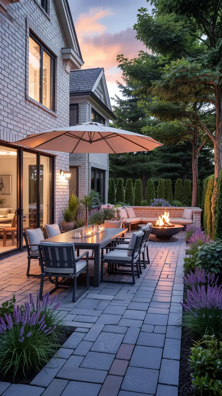 Patio with Fire Pit 2026: Backyard Design Ideas with Pergola, Hot Tub & Dining Area