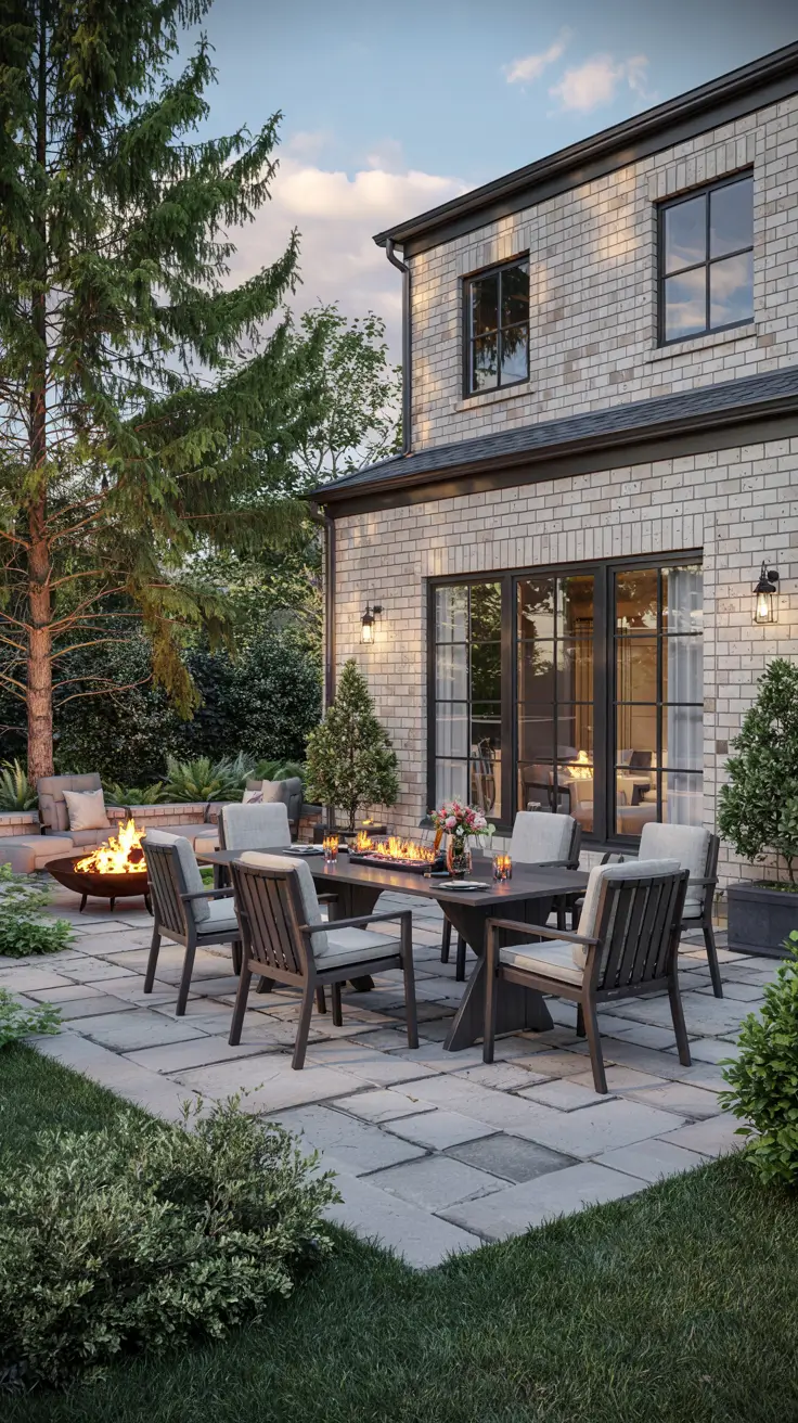 Patio with Fire Pit 2026: Backyard Design Ideas with Pergola, Hot Tub & Dining Area