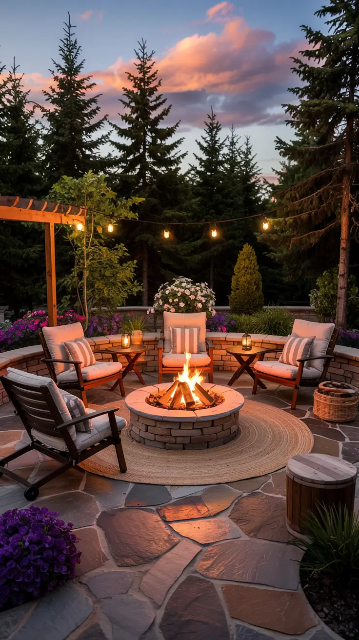 Patio with Fire Pit 2026: Backyard Design Ideas with Pergola, Hot Tub & Dining Area