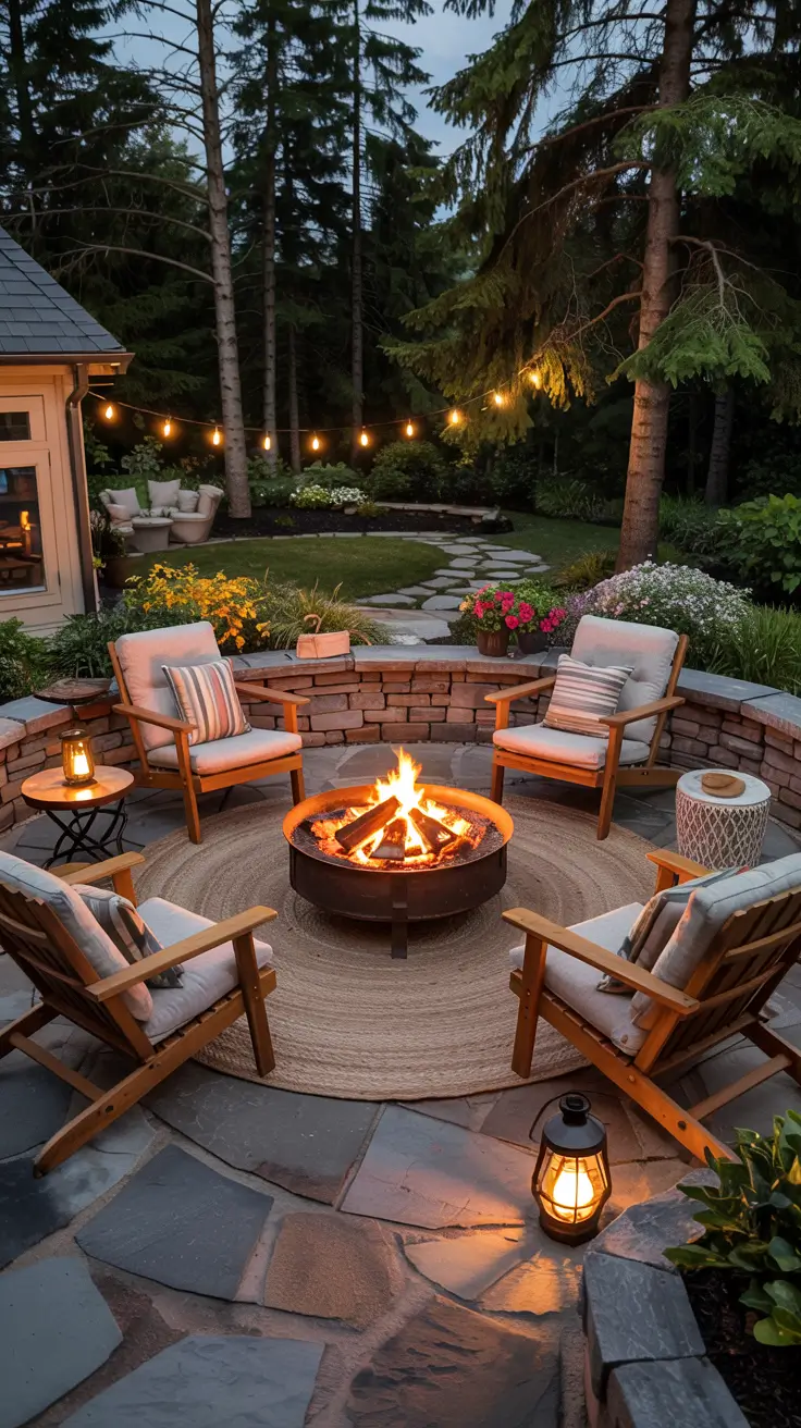 Patio with Fire Pit 2026: Backyard Design Ideas with Pergola, Hot Tub & Dining Area