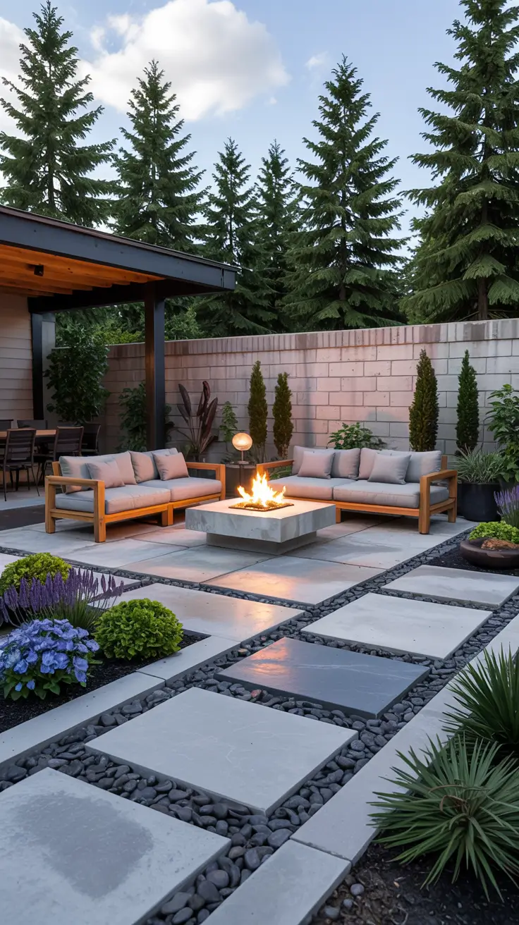 Patio with Fire Pit 2026: Backyard Design Ideas with Pergola, Hot Tub & Dining Area