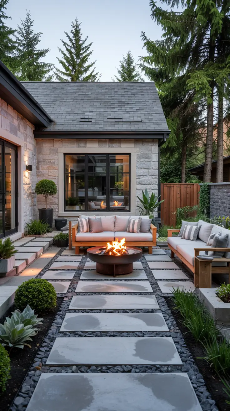 Patio with Fire Pit 2026: Backyard Design Ideas with Pergola, Hot Tub & Dining Area