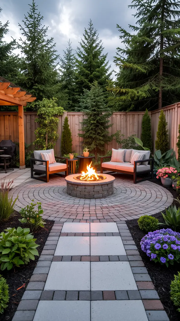 Patio with Fire Pit 2026: Backyard Design Ideas with Pergola, Hot Tub & Dining Area