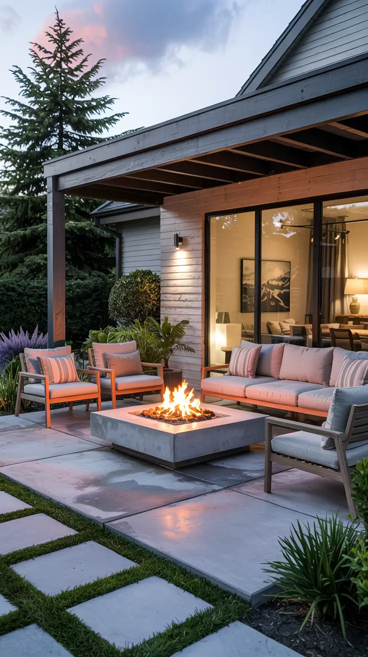 Patio with Fire Pit 2026: Backyard Design Ideas with Pergola, Hot Tub & Dining Area