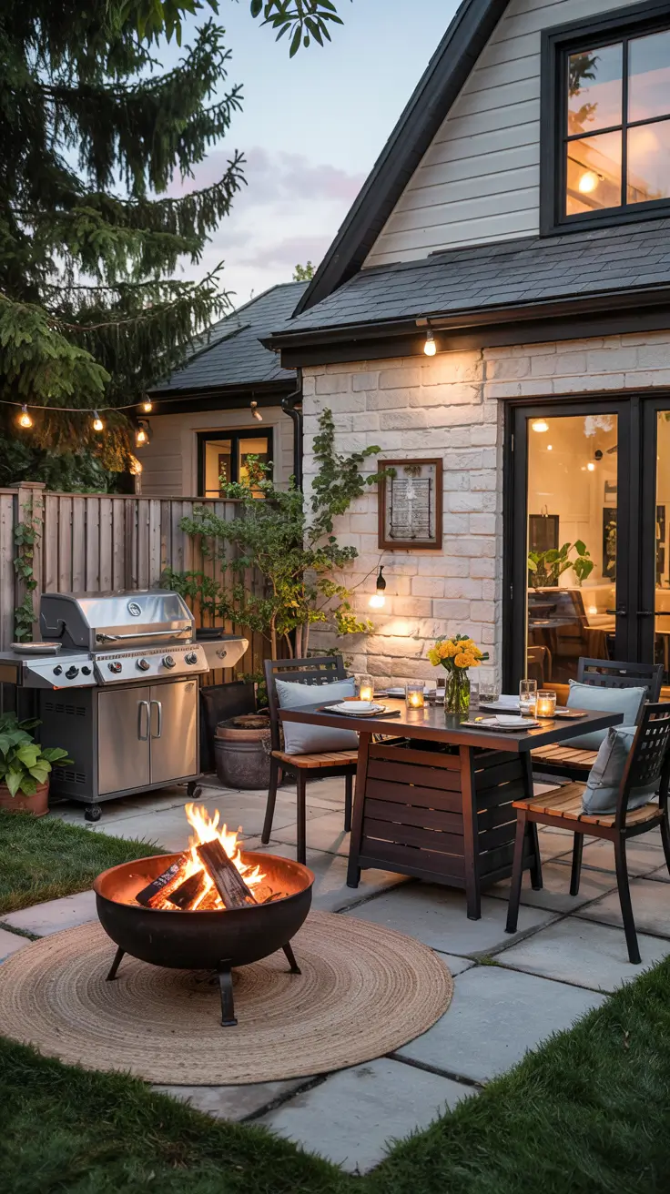 Patio with Fire Pit 2026: Backyard Design Ideas with Pergola, Hot Tub & Dining Area